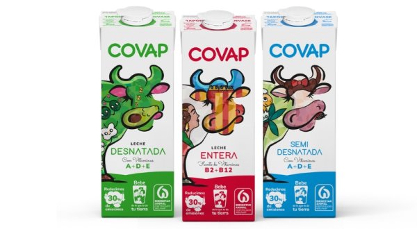 Un collage elaborado por escolares de Rute que rinde homenaje a Valencia, ganador de Diseña con COVAP, tu creatividad es la Leche